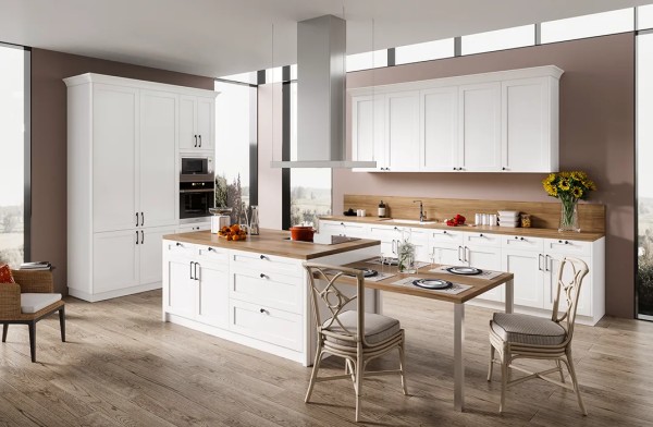 white-French-country-kitchen-cabinets-with-wood-countertop