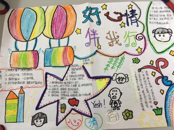 五一班同学心理健康主题手抄报集锦