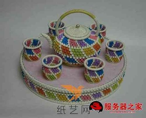 三角插茶壶制作教程 动手学习三角插折纸茶具
