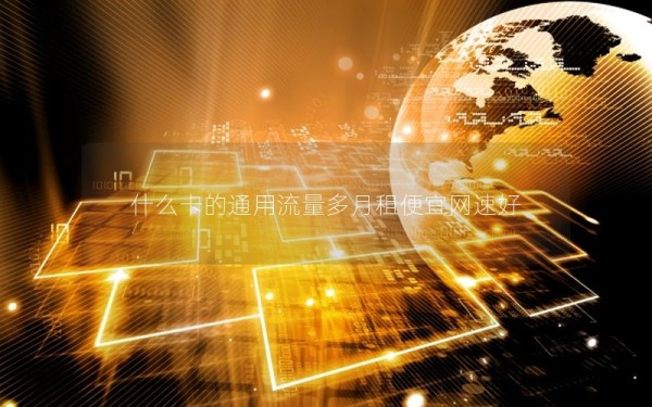 什么卡的通用流量多月租便宜网速好