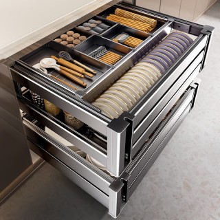 百悍 厨房拉篮 720mm*520mm*210mm 304不锈钢