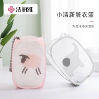 洁丽雅脏衣篮脏衣服收纳筐布艺篓简约折叠洗衣篮防水衣物整理桶家用814-1