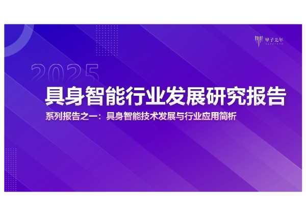 -2025具身智能行业发展研究报告