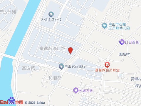 中山市名绣软装生活馆位置示意图