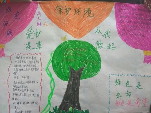 一年级学校绿色手抄报 一年级学生手抄报