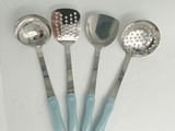 厨米夫厨具不锈钢炒菜铲炒菜勺 家用食堂用公用铲勺
