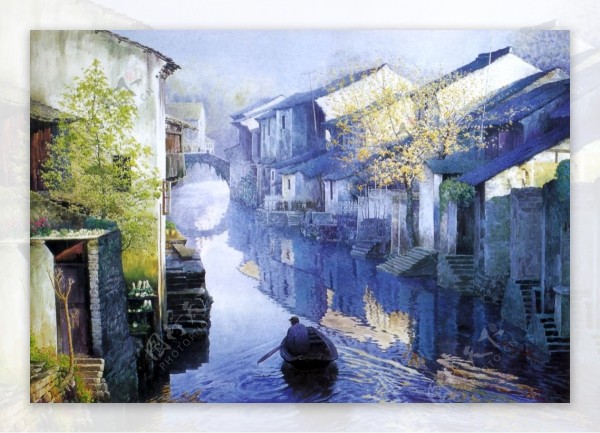 手绘彩绘古典生活装饰画