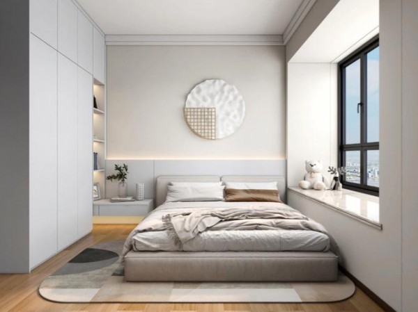 不改动原户型的极简白装修效果图