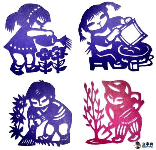 儿童剪纸图案大全-丰富多彩的生活