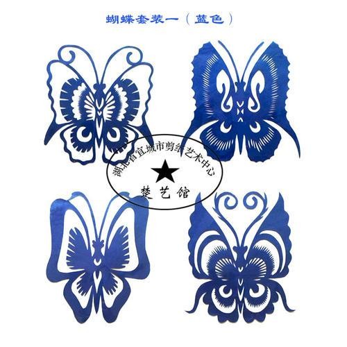 窗花装饰画可单拍蝴蝶图案的对称精美装饰图案《剪纸蝴蝶》一cdr1mb