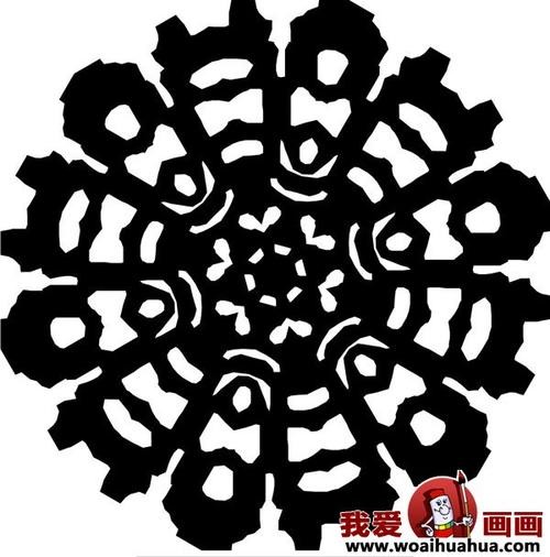 画画图片 装饰画 雪花剪纸图案手工剪纸雪花图片2