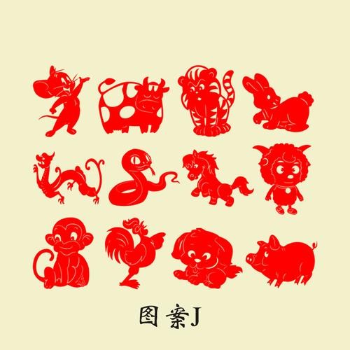 传统镂空窗花剪纸卡通十二生肖整套无纺植绒布幼儿园儿童装饰贴画