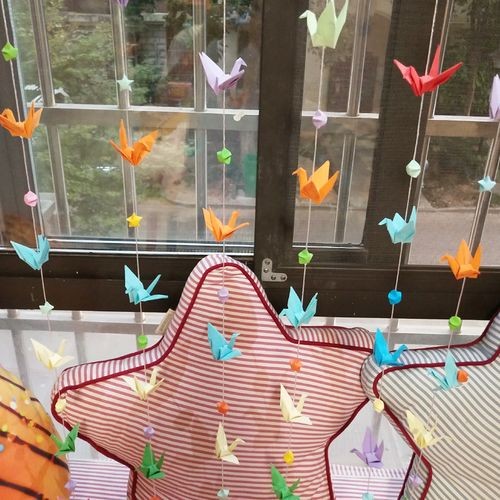 包邮 星星许愿星千纸鹤折纸成品手工穿线店铺氛围布置装饰创意节日