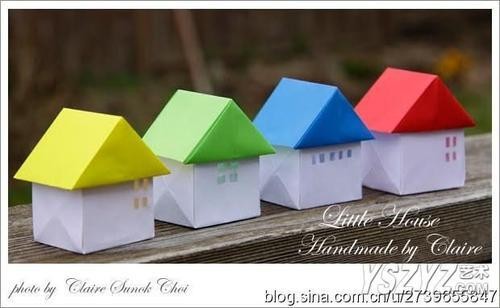 立体小房子折纸图片 手工折纸大全-蒲城教育文学网