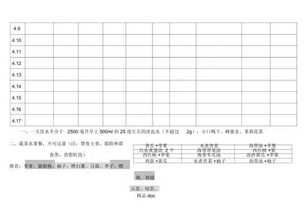 21天减肥方法表格模板(附食物搭配)_第3页