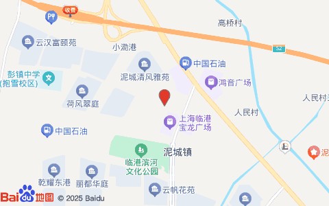 泥城社区卫生服务中心位置示意图