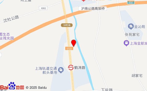 上海市浦东新区航头鹤沙社区卫生服务中心位置示意图