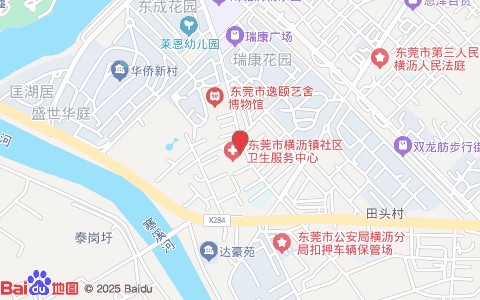 东莞市横沥镇社区卫生服务中心位置示意图