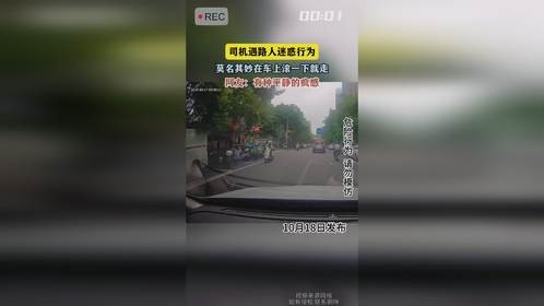 司机遇路人迷惑行为，莫名其妙在车上滚一下就走，网友：有种平静的疯感