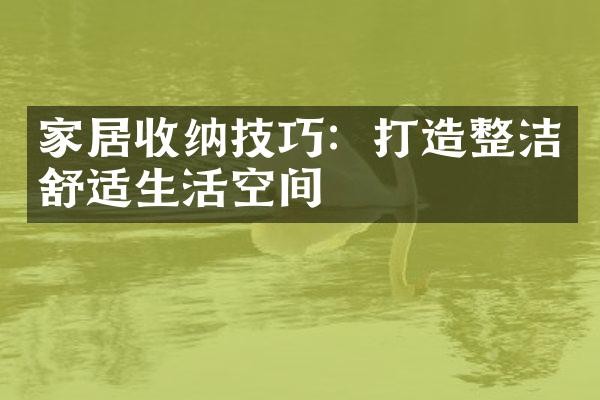 家居收纳技巧：打造整洁舒适生活空间