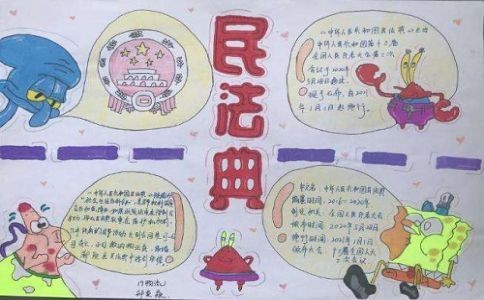 有关美好生活民法典相伴的手抄报 生活手抄报