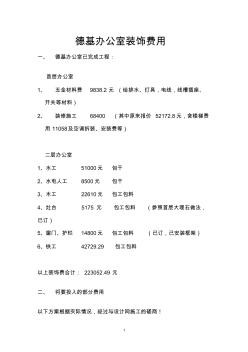 装修预算请示