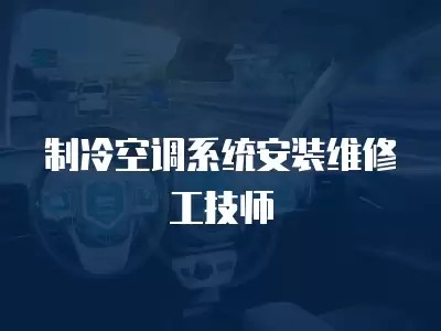 制冷空调系统安装维修工技师