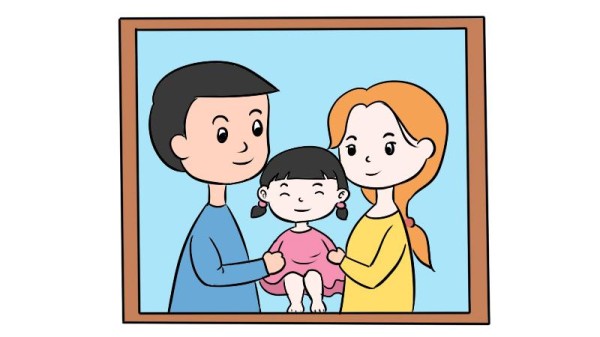 全家福简笔画 全家福的画法 - 天奇生活