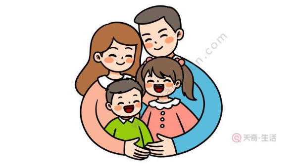 四口之家简笔画怎么画 四口之家简笔画画法 - 天奇生活