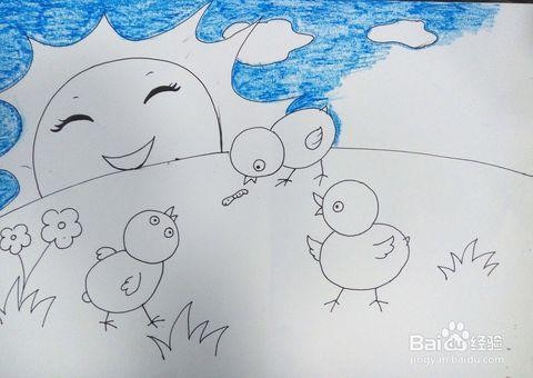 画画带颜色简笔画