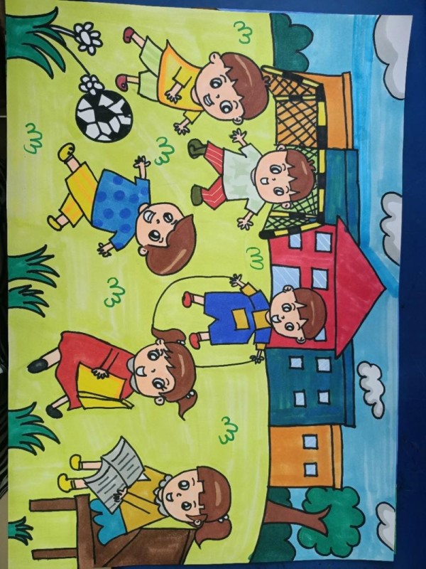 幼儿简笔画校园一角幼儿简笔画校园一角