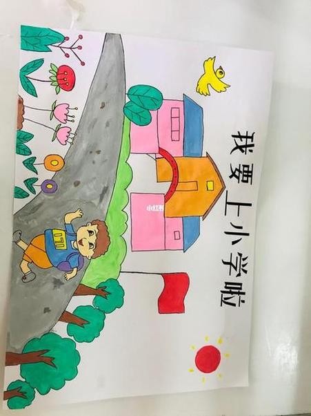 校园生活手抄报简笔画心中的小学简笔画幼儿简笔画我上小学小学生升
