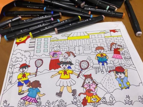 校园生活绘画简笔画