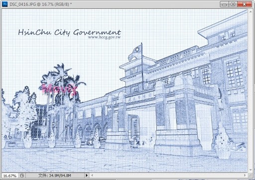 素描效果,教你模仿建筑景观蓝图效果_www.16xx8.com