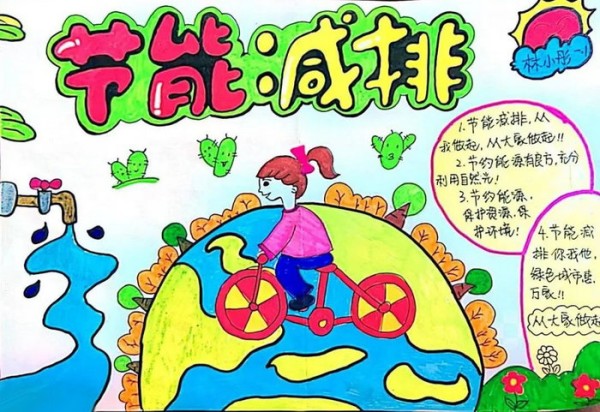 节能减排手抄报模板简单又漂亮