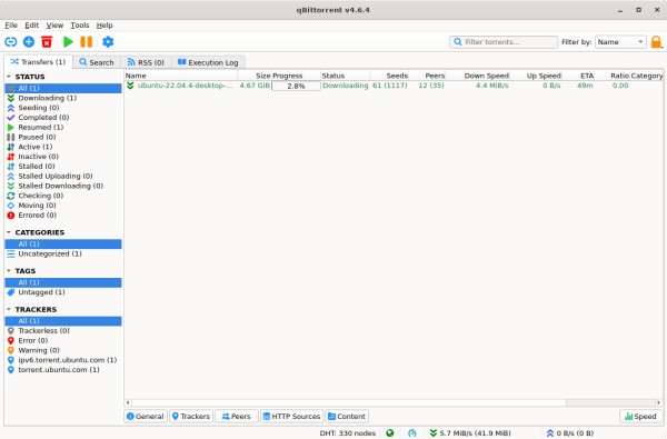 Main window (General tab collapsed)