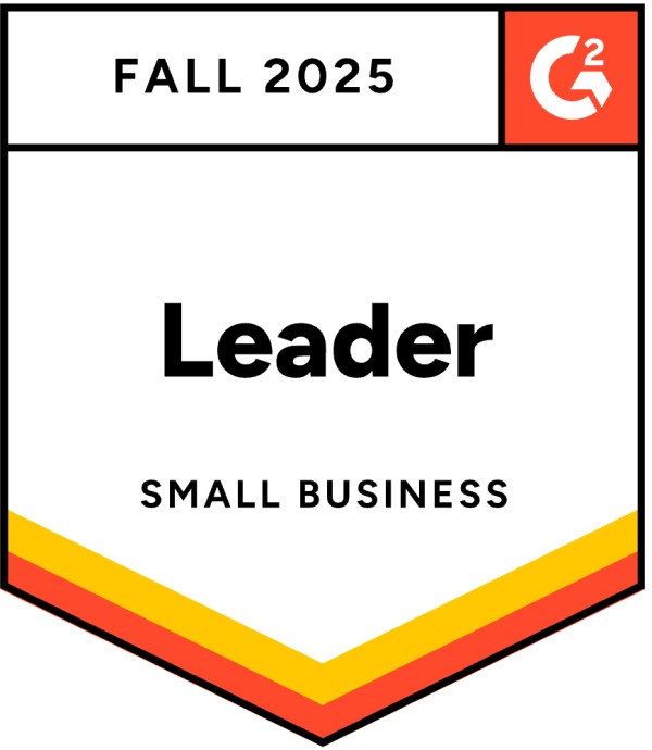 Awarded Grid Leader in Small Business- Fall 2025 by G2 market reports