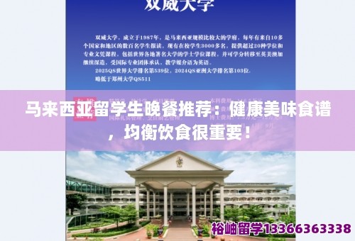 马来西亚留学生晚餐推荐:健康美味食谱,均衡饮食很重要! 第1张
