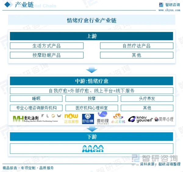 情绪疗愈行业产业链