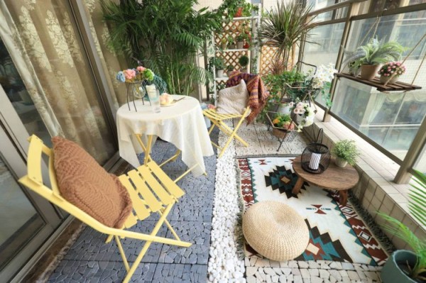 阳台15平米如何设计花园,15㎡阳台花园实景图-成都青望园林景观设计公司-1