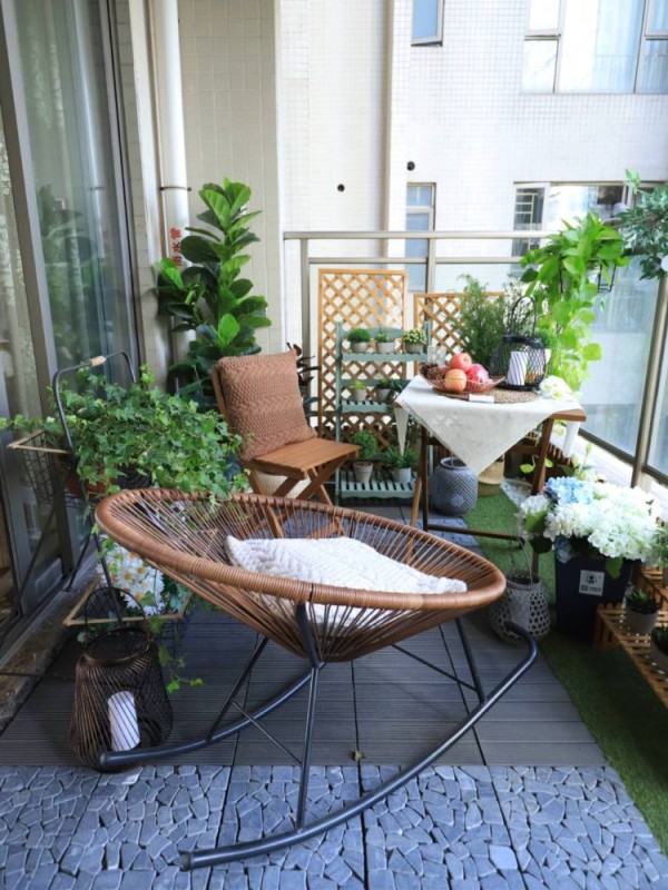 阳台15平米如何设计花园,15㎡阳台花园实景图-成都青望园林景观设计公司-1