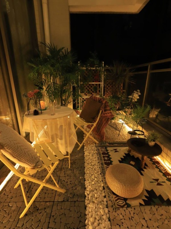 阳台15平米如何设计花园,15㎡阳台花园实景图-成都青望园林景观设计公司-1