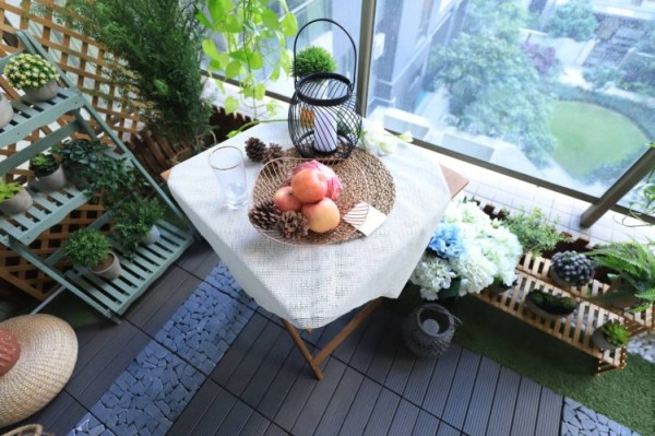 阳台15平米如何设计花园,15㎡阳台花园实景图-成都青望园林景观设计公司-1