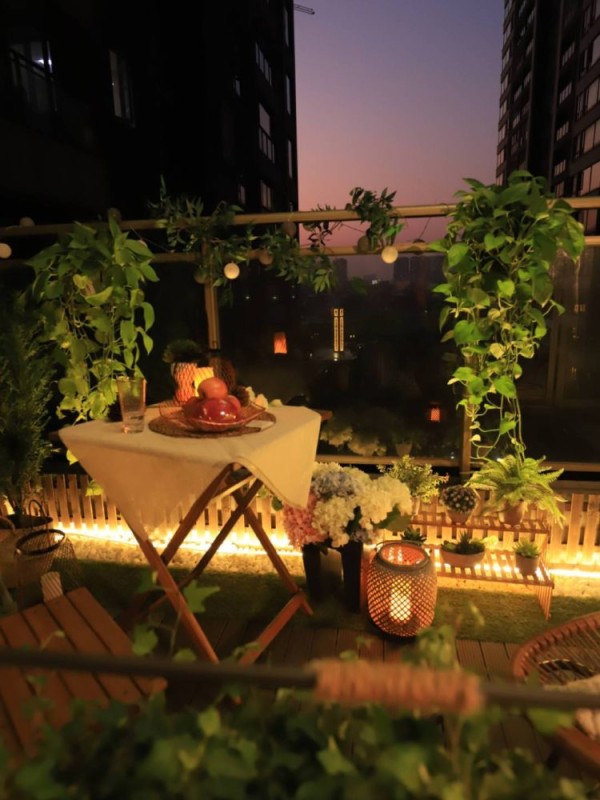 阳台15平米如何设计花园,15㎡阳台花园实景图-成都青望园林景观设计公司-1