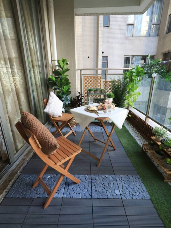 阳台15平米如何设计花园,15㎡阳台花园实景图-成都青望园林景观设计公司-1