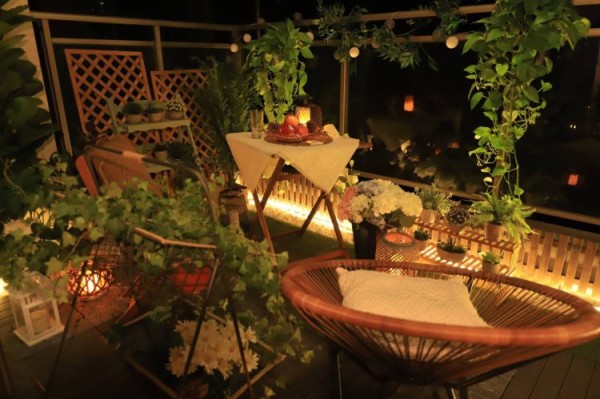 阳台15平米如何设计花园,15㎡阳台花园实景图-成都青望园林景观设计公司-1