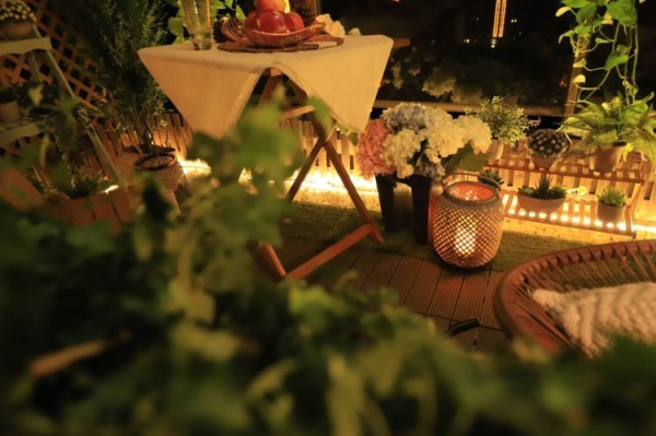 阳台15平米如何设计花园,15㎡阳台花园实景图-成都青望园林景观设计公司-1