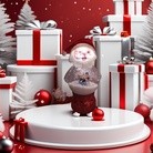 圣诞袜装饰品圣诞驯鹿圣诞树裙子圣诞摆件电动圣诞礼品,小夜灯