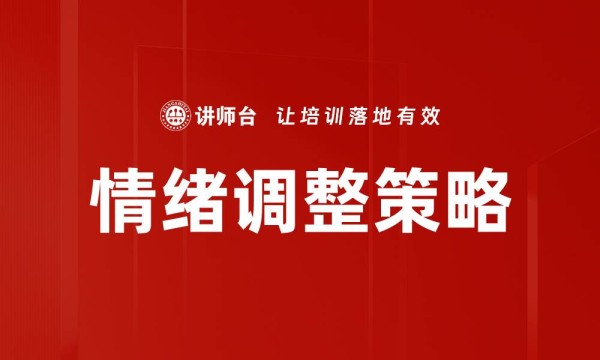 情绪调整策略