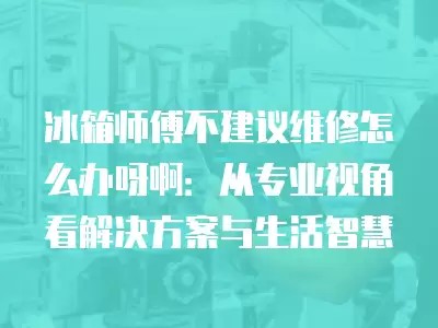 冰箱师傅不建议维修怎么办呀啊：从专业视角看解决方案与生活智慧